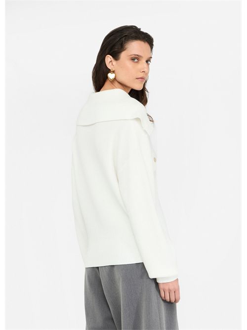 Maglia con maxi collo LIU JO | MF5373MS99E/10701